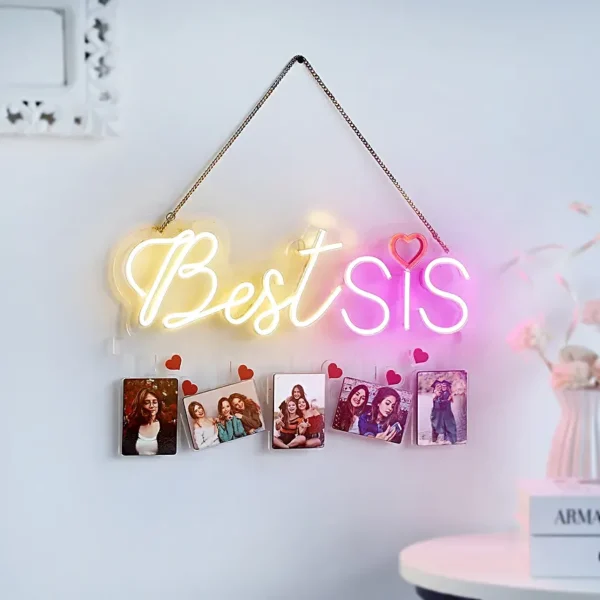 Best Sis Neon Light Wall Hanging